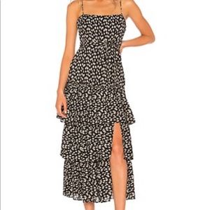 HARLOW FLORAL SOREL DRESS IN BLACK MULTI